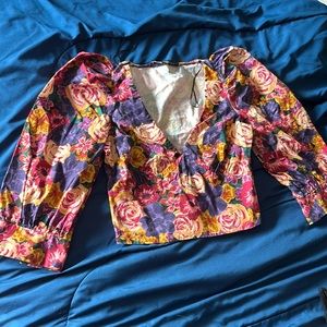 Zara shirt fluffy arms